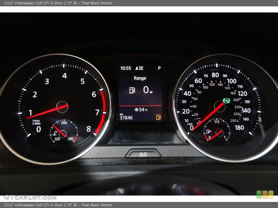 Titan Black Interior Gauges for the 2017 Volkswagen Golf GTI 4-Door 2.0T SE #143735944
