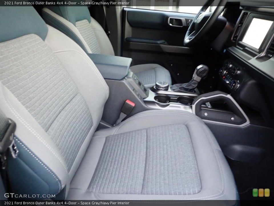 Space Gray/Navy Pier Interior Front Seat for the 2021 Ford Bronco Outer Banks 4x4 4-Door #143736919