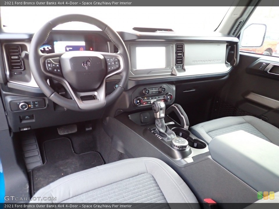Space Gray/Navy Pier Interior Photo for the 2021 Ford Bronco Outer Banks 4x4 4-Door #143737093