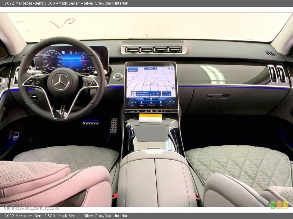 Silver Gray/Black Interior Dashboard for the 2022 Mercedes-Benz S 580 4Matic Sedan #143738050