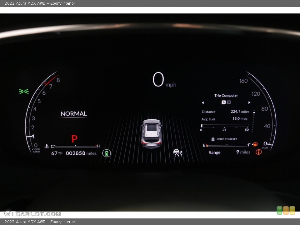 Ebony Interior Gauges for the 2022 Acura MDX AWD #143738911