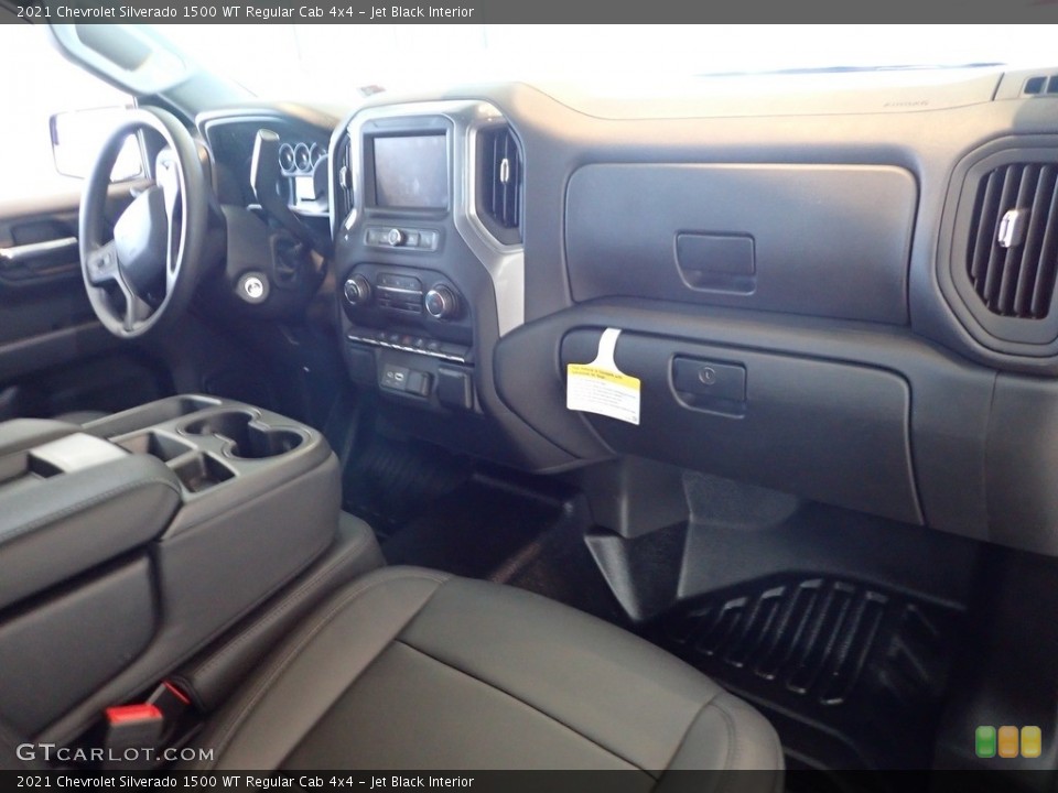 Jet Black Interior Dashboard for the 2021 Chevrolet Silverado 1500 WT Regular Cab 4x4 #143741242
