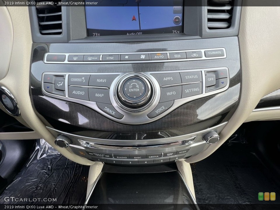 Wheat/Graphite Interior Controls for the 2019 Infiniti QX60 Luxe AWD #143743343