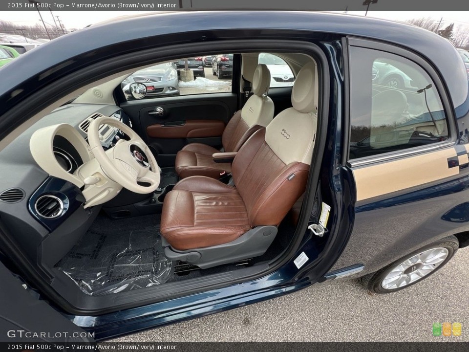 Marrone/Avorio (Brown/Ivory) Interior Photo for the 2015 Fiat 500c Pop #143744504