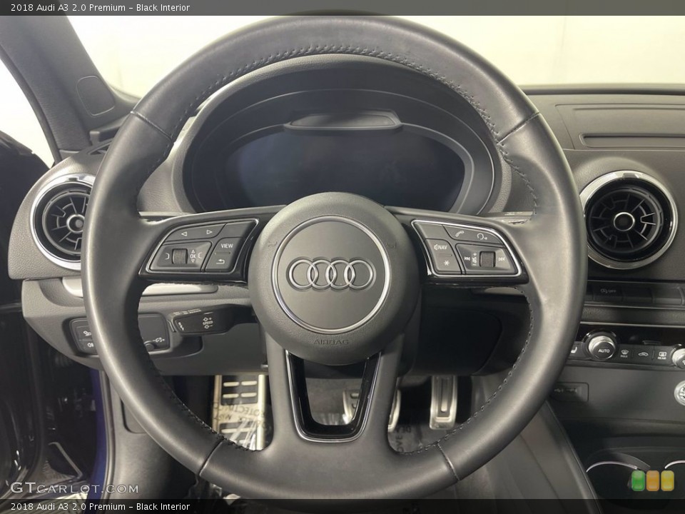 Black Interior Steering Wheel for the 2018 Audi A3 2.0 Premium #143746124