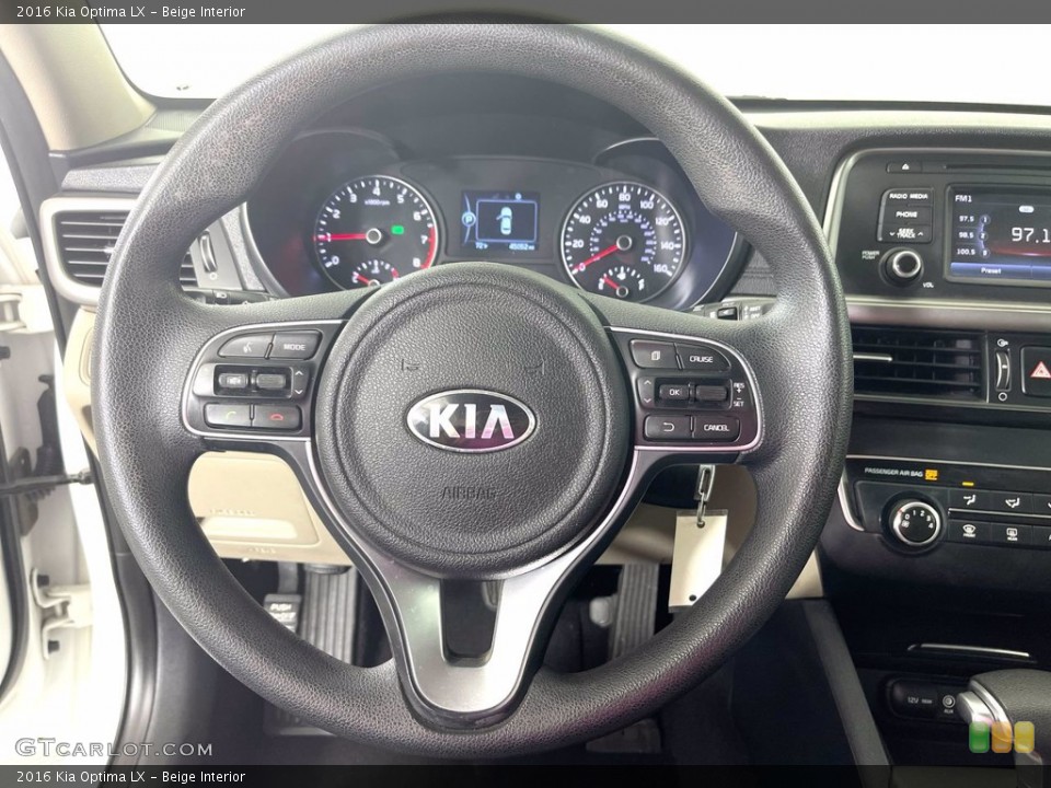 Beige Interior Steering Wheel for the 2016 Kia Optima LX #143747357