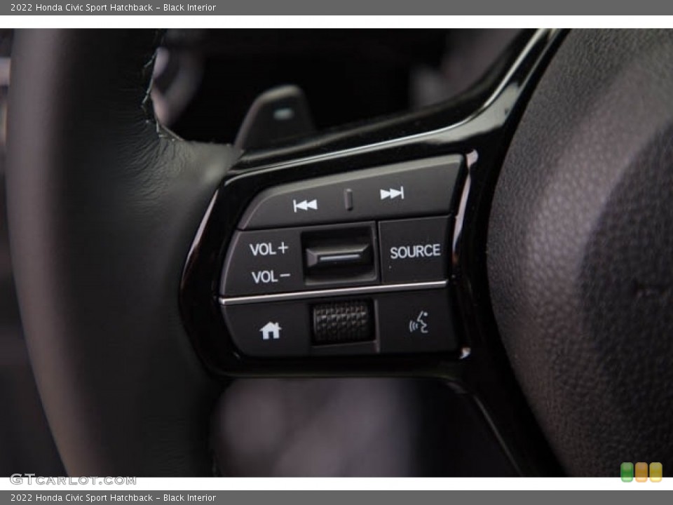 Black Interior Steering Wheel for the 2022 Honda Civic Sport Hatchback #143749016