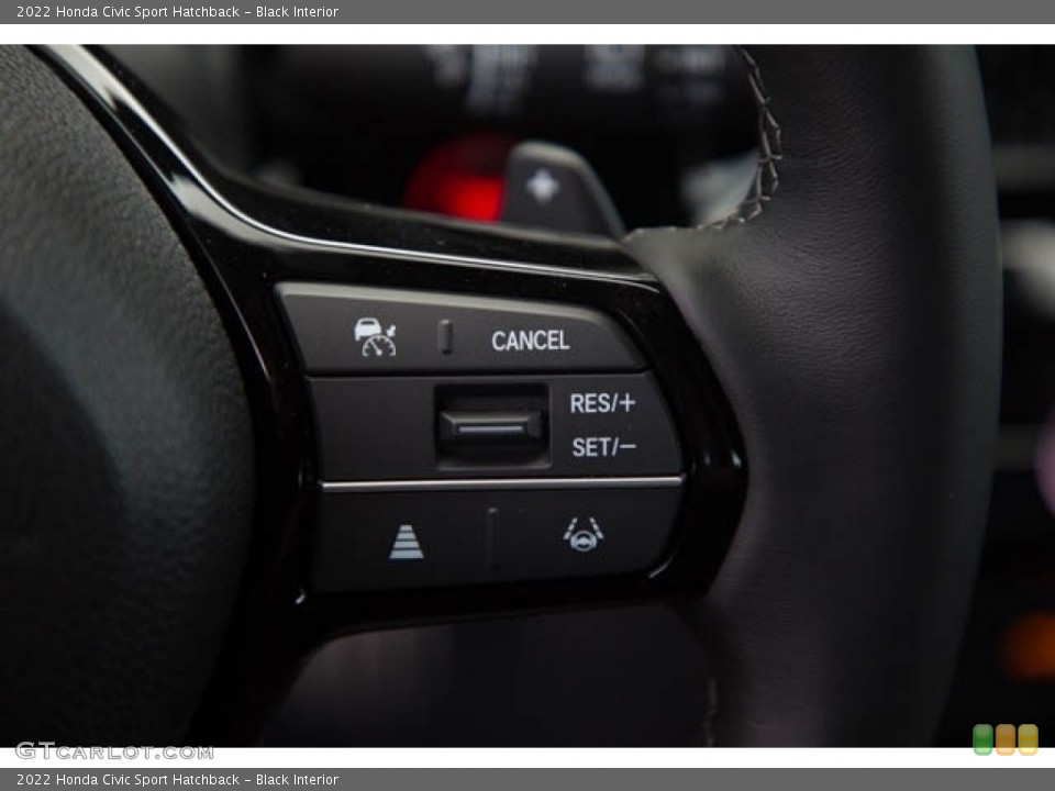 Black Interior Steering Wheel for the 2022 Honda Civic Sport Hatchback #143749025