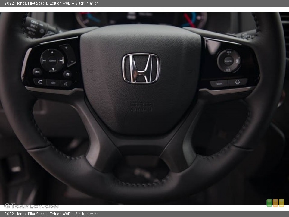 Black Interior Steering Wheel for the 2022 Honda Pilot Special Edition AWD #143750030