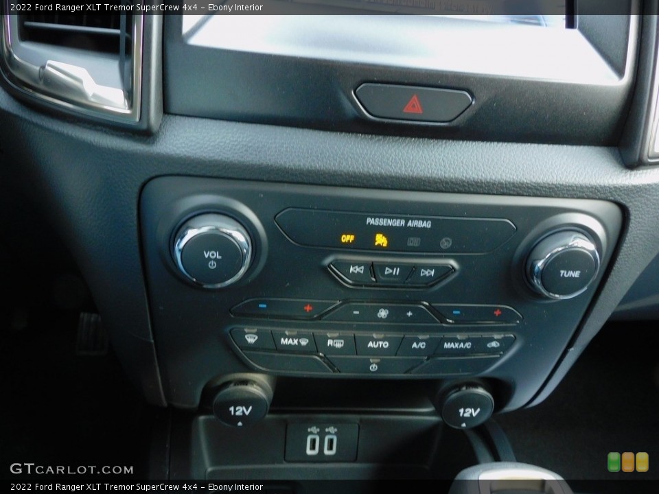 Ebony Interior Controls for the 2022 Ford Ranger XLT Tremor SuperCrew 4x4 #143751713