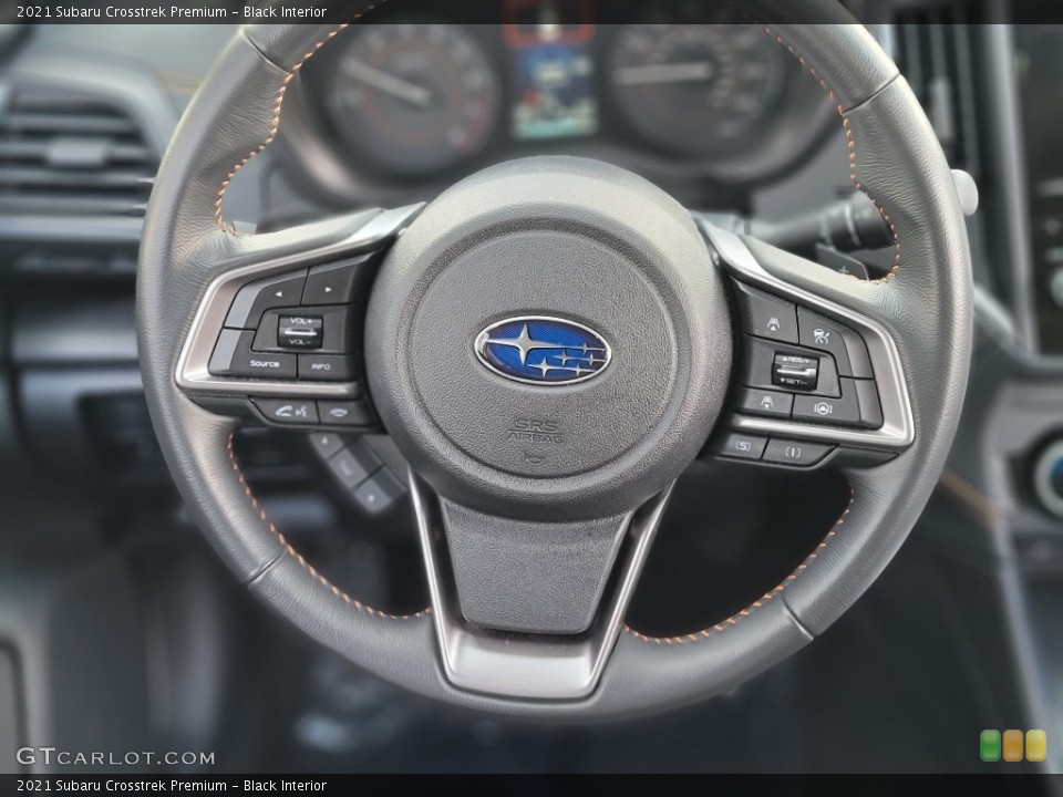 Black Interior Steering Wheel for the 2021 Subaru Crosstrek Premium #143754816