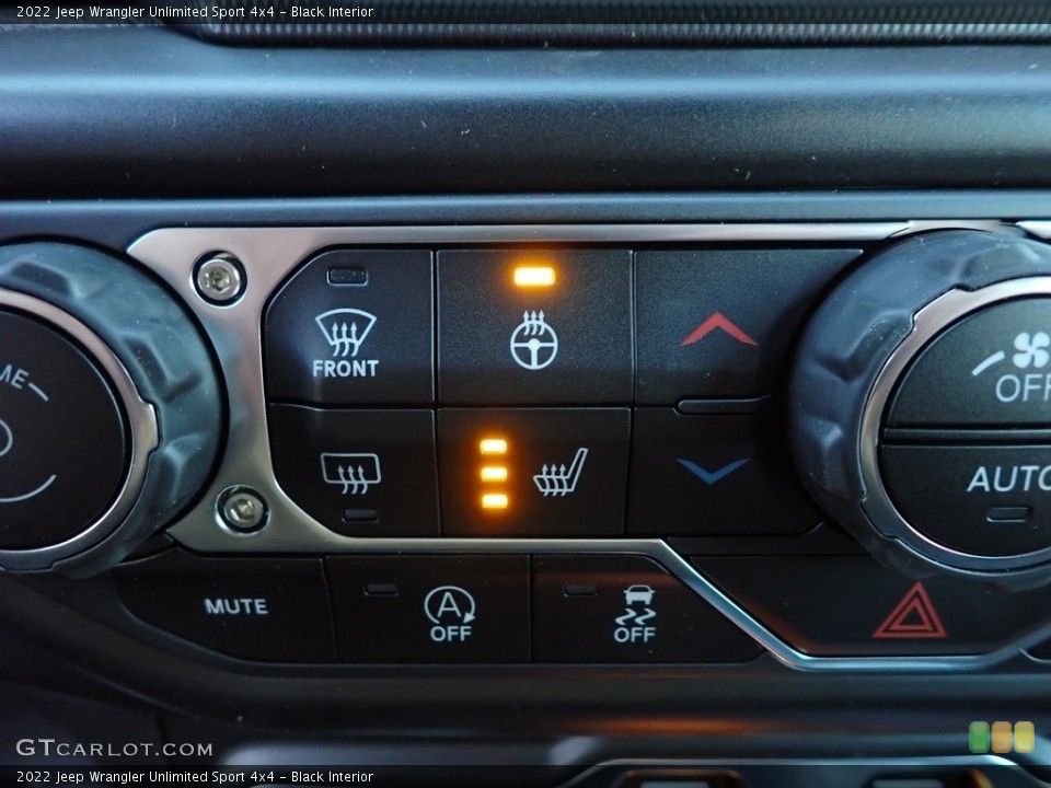 Black Interior Controls for the 2022 Jeep Wrangler Unlimited Sport 4x4 #143754954