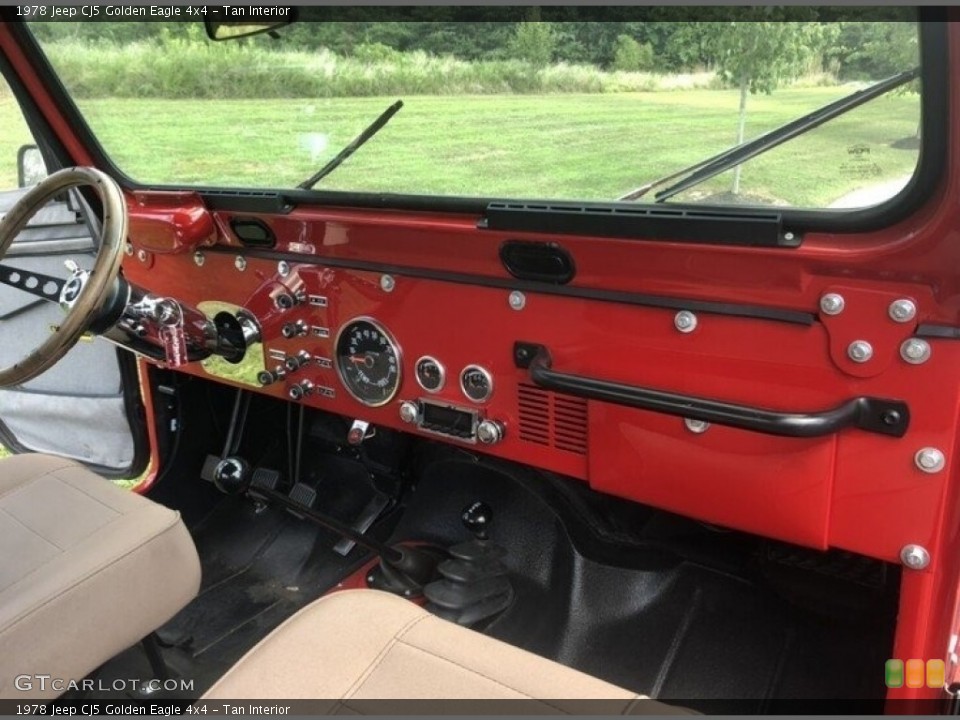 Tan Interior Dashboard for the 1978 Jeep CJ5 Golden Eagle 4x4 #143755419