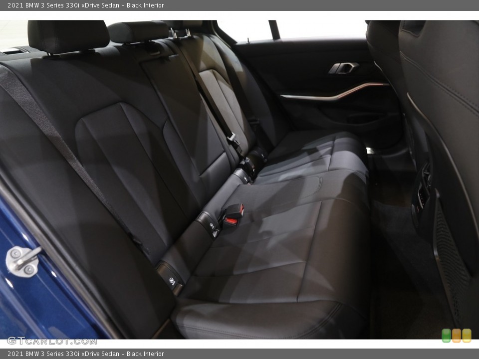 Black Interior Rear Seat for the 2021 BMW 3 Series 330i xDrive Sedan #143756715