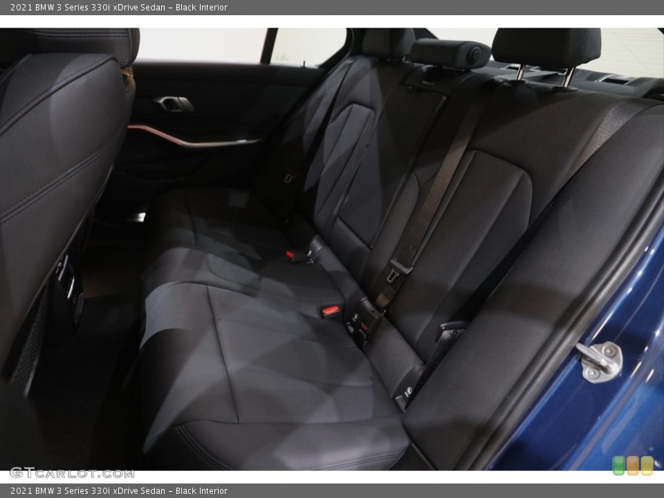 Black Interior Rear Seat for the 2021 BMW 3 Series 330i xDrive Sedan #143756736