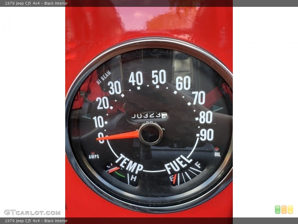 Black Interior Gauges for the 1979 Jeep CJ5 4x4 #143756907