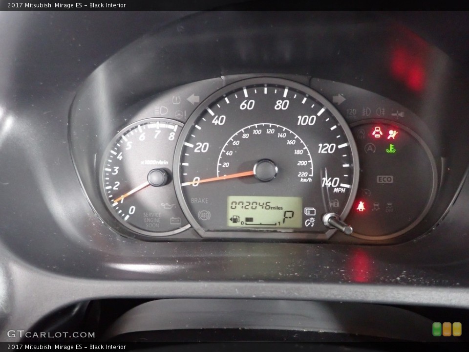 Black Interior Gauges for the 2017 Mitsubishi Mirage ES #143759178
