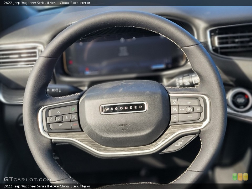 Global Black Interior Steering Wheel for the 2022 Jeep Wagoneer Series II 4x4 #143763260