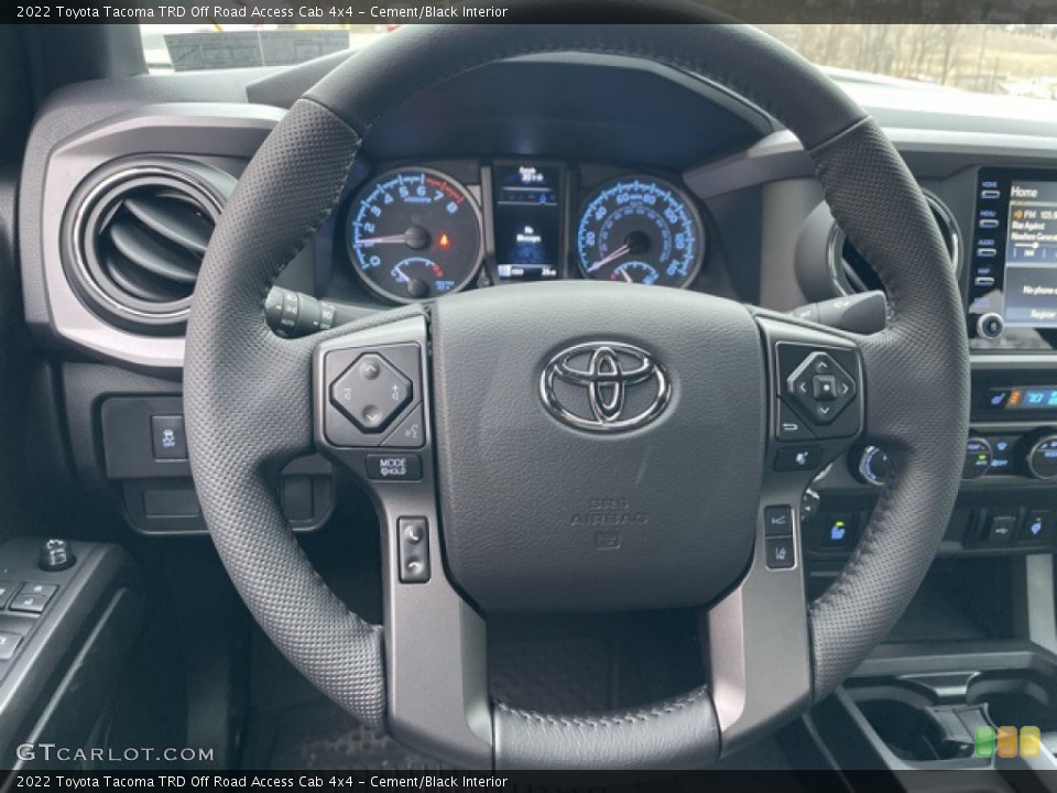 Cement/Black Interior Steering Wheel for the 2022 Toyota Tacoma TRD Off Road Access Cab 4x4 #143774361