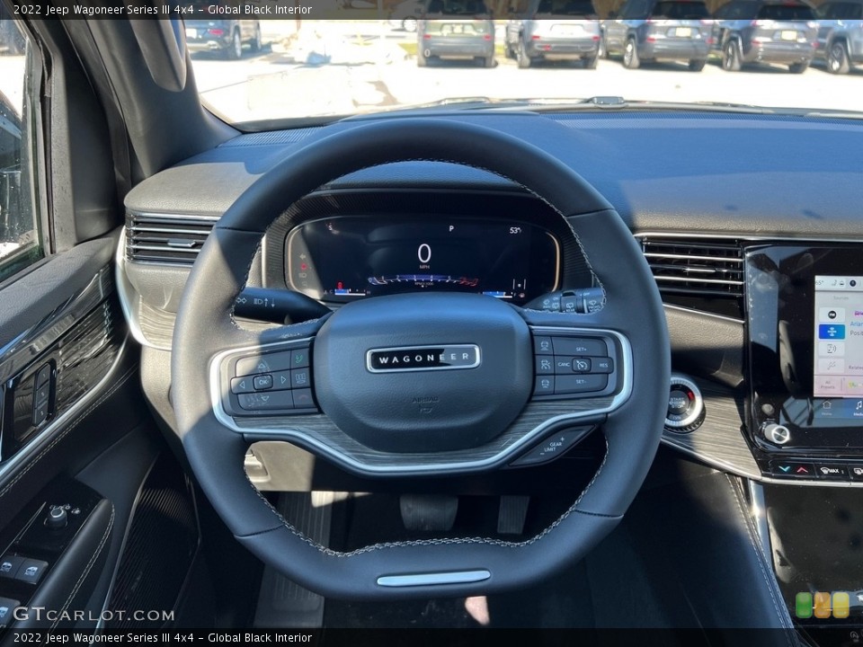 Global Black Interior Steering Wheel for the 2022 Jeep Wagoneer Series III 4x4 #143776701