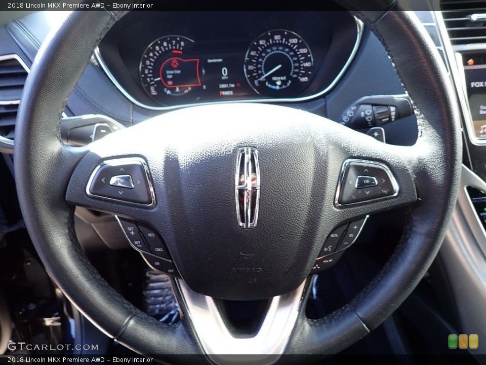Ebony Interior Steering Wheel for the 2018 Lincoln MKX Premiere AWD #143777125
