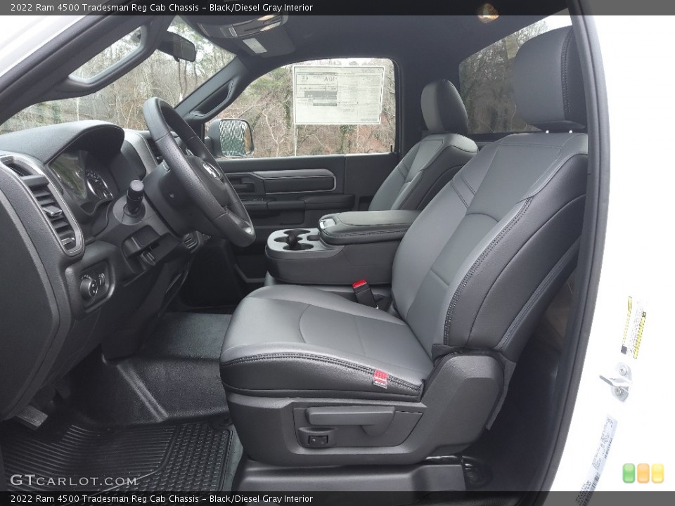 Black/Diesel Gray Interior Front Seat for the 2022 Ram 4500 Tradesman Reg Cab Chassis #143778523