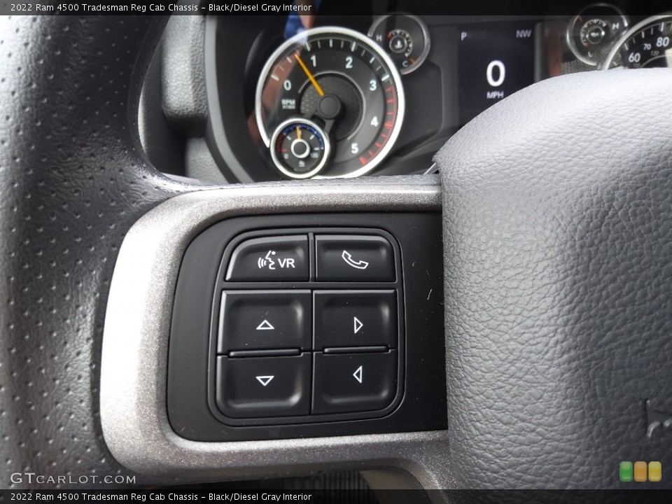 Black/Diesel Gray Interior Steering Wheel for the 2022 Ram 4500 Tradesman Reg Cab Chassis #143778619