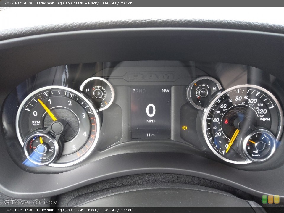 Black/Diesel Gray Interior Gauges for the 2022 Ram 4500 Tradesman Reg Cab Chassis #143778661