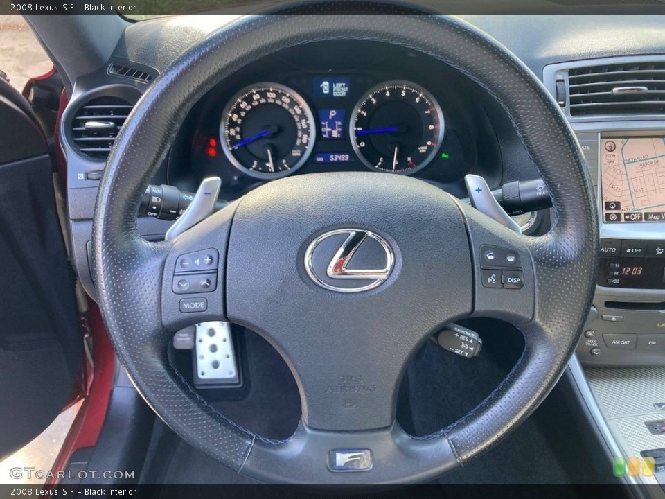 Black Interior Steering Wheel for the 2008 Lexus IS F #143779348
