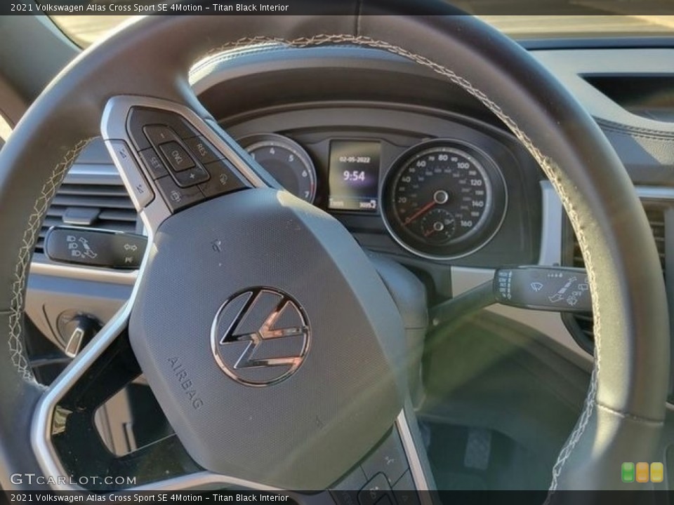Titan Black Interior Steering Wheel for the 2021 Volkswagen Atlas Cross Sport SE 4Motion #143780929