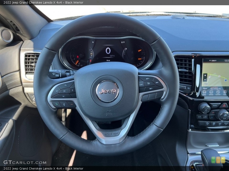 Black Interior Steering Wheel for the 2022 Jeep Grand Cherokee Laredo X 4x4 #143781010