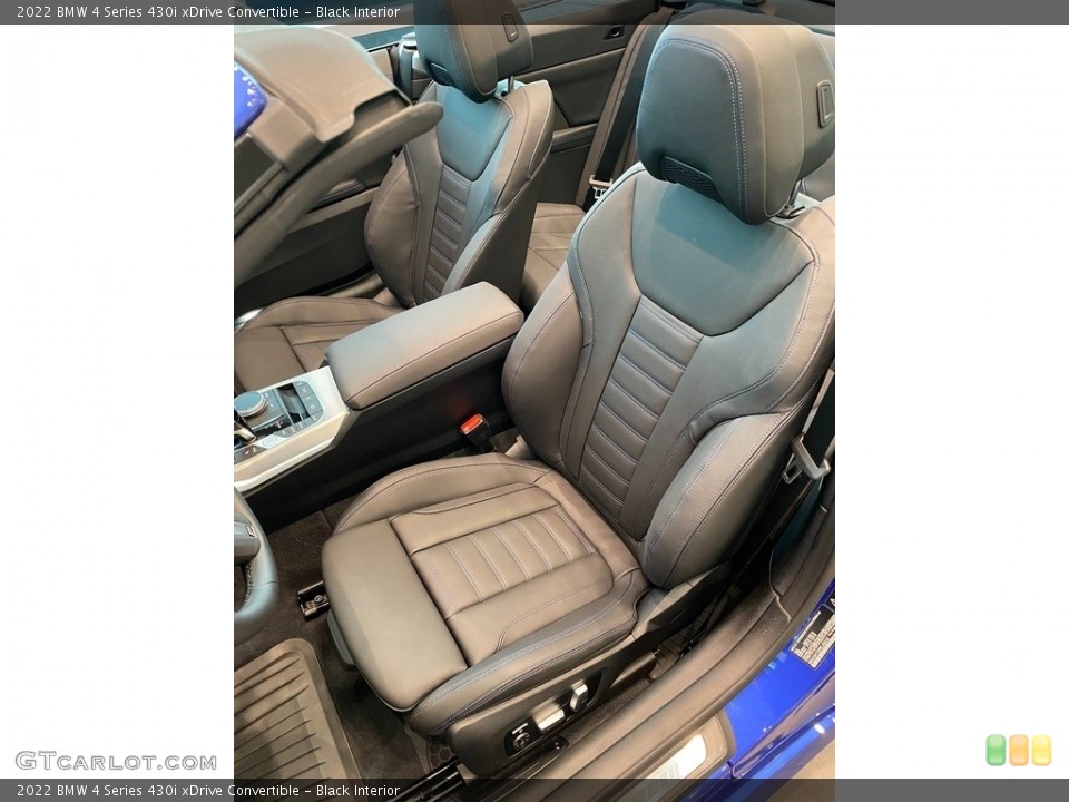 Black Interior Front Seat for the 2022 BMW 4 Series 430i xDrive Convertible #143784341