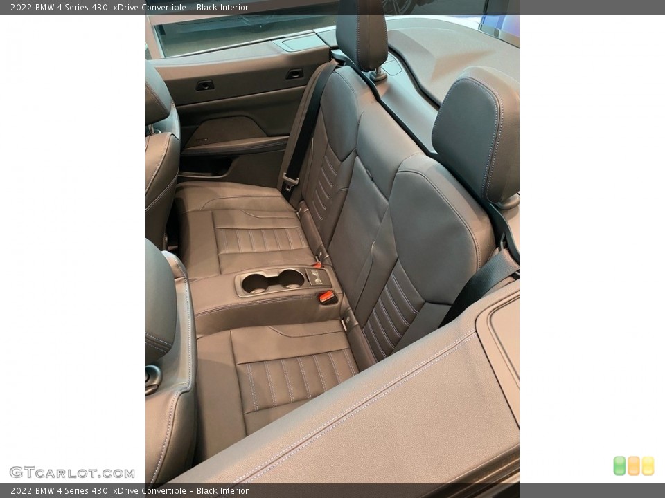 Black Interior Rear Seat for the 2022 BMW 4 Series 430i xDrive Convertible #143784359