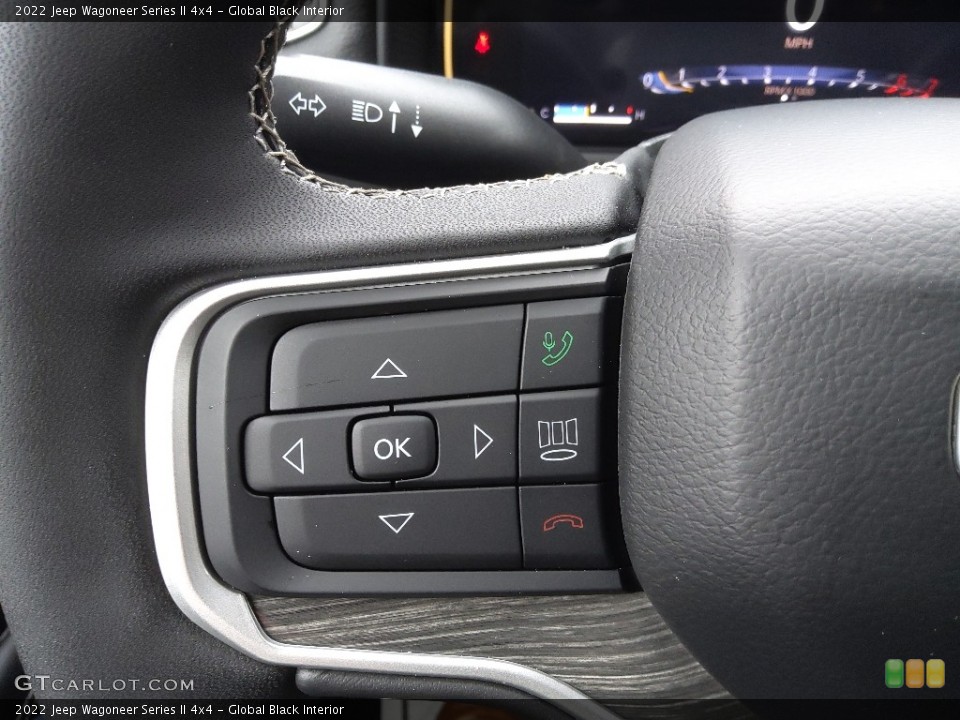 Global Black Interior Steering Wheel for the 2022 Jeep Wagoneer Series II 4x4 #143787073