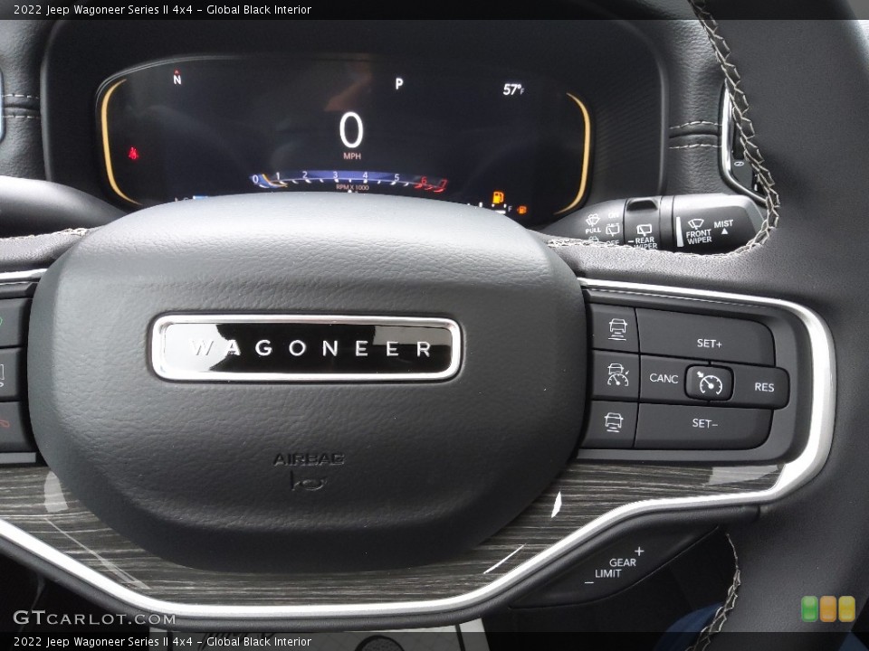 Global Black Interior Steering Wheel for the 2022 Jeep Wagoneer Series II 4x4 #143787095