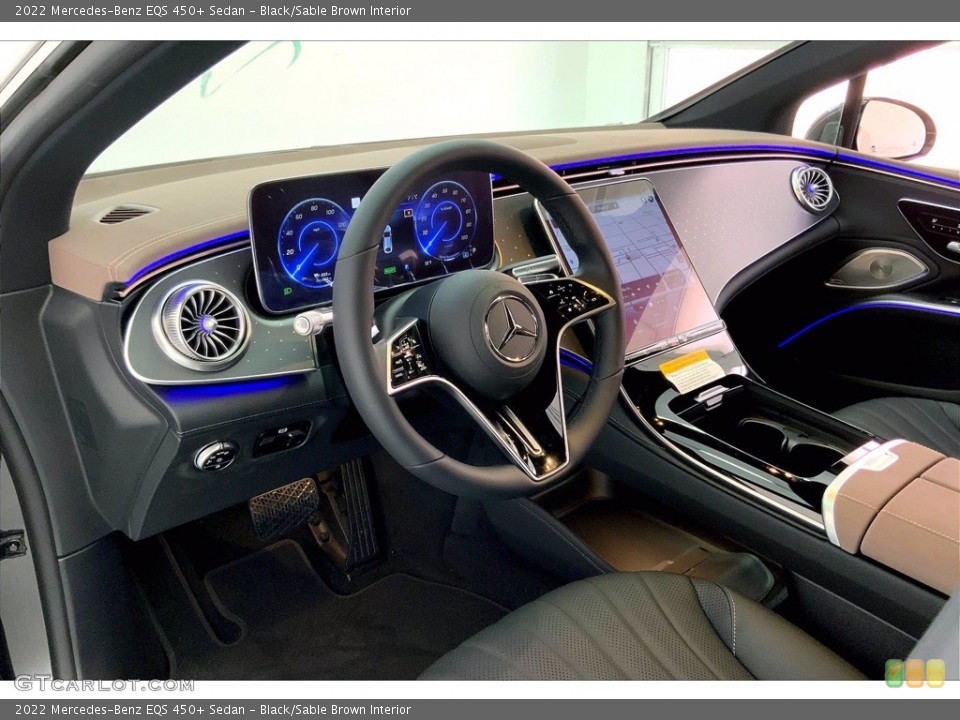 Black/Sable Brown Interior Photo for the 2022 Mercedes-Benz EQS 450+ Sedan #143787437