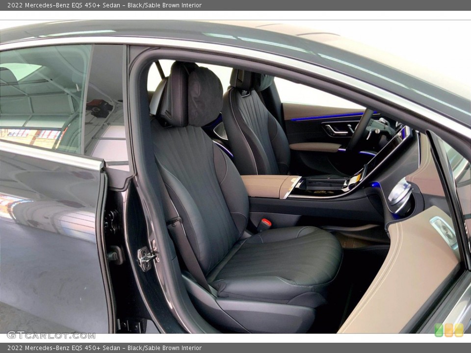 Black/Sable Brown Interior Front Seat for the 2022 Mercedes-Benz EQS 450+ Sedan #143787458