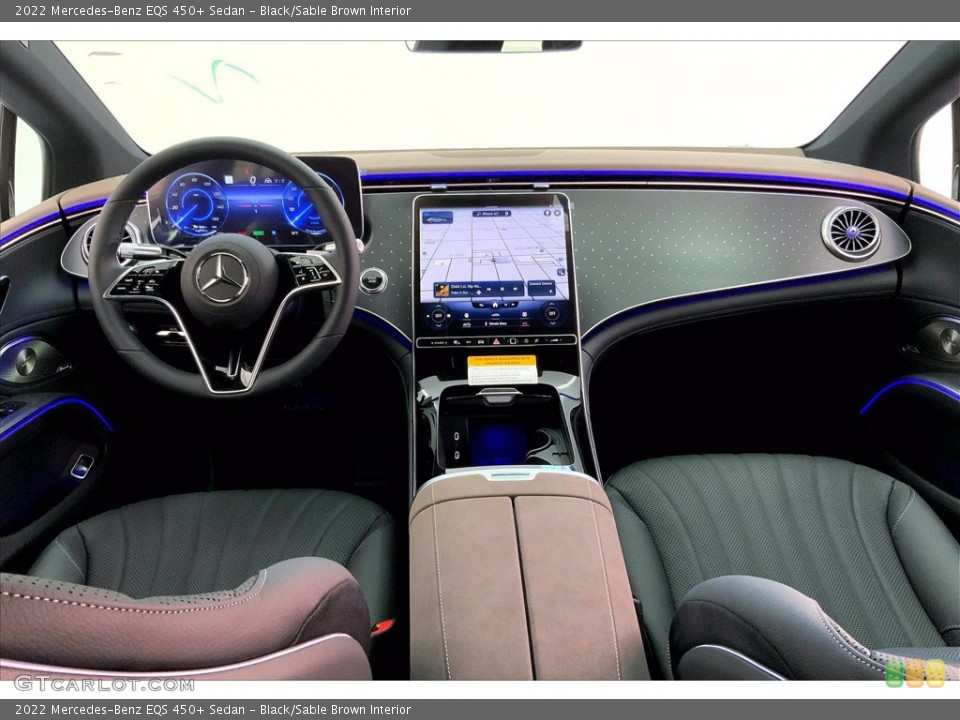 Black/Sable Brown Interior Dashboard for the 2022 Mercedes-Benz EQS 450+ Sedan #143787482