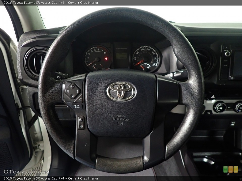 Cement Gray Interior Steering Wheel for the 2016 Toyota Tacoma SR Access Cab 4x4 #143787985