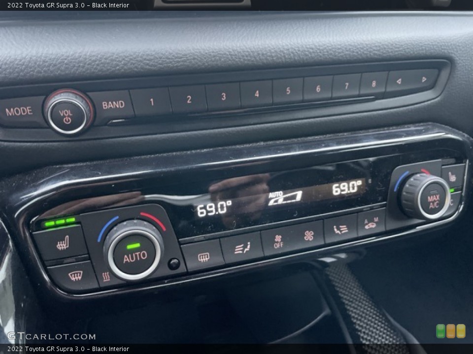 Black Interior Controls for the 2022 Toyota GR Supra 3.0 #143790666