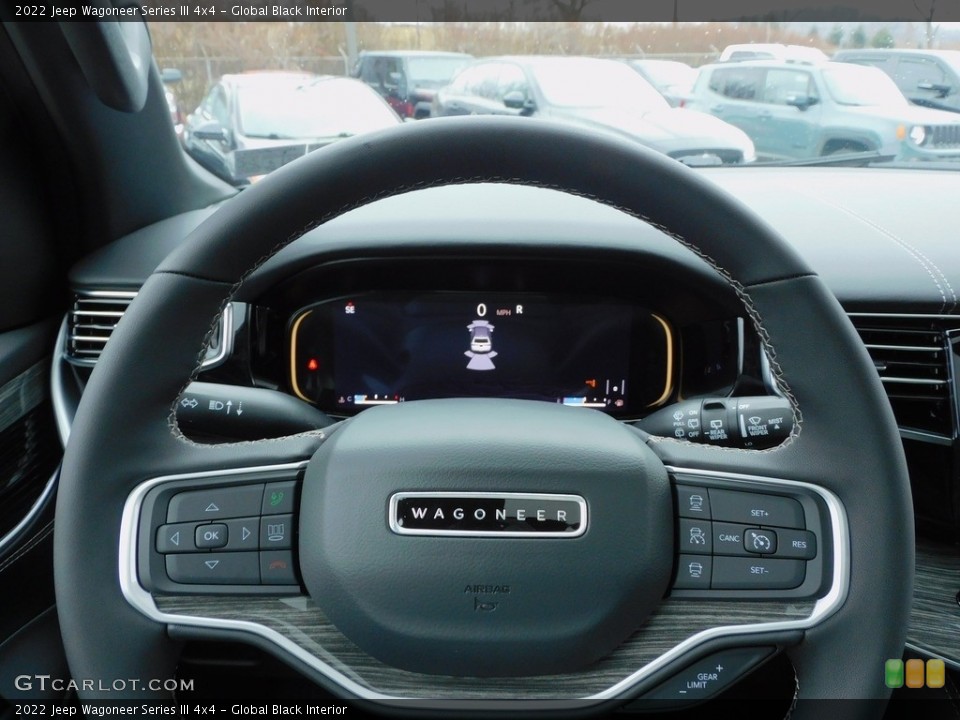 Global Black Interior Steering Wheel for the 2022 Jeep Wagoneer Series III 4x4 #143792014