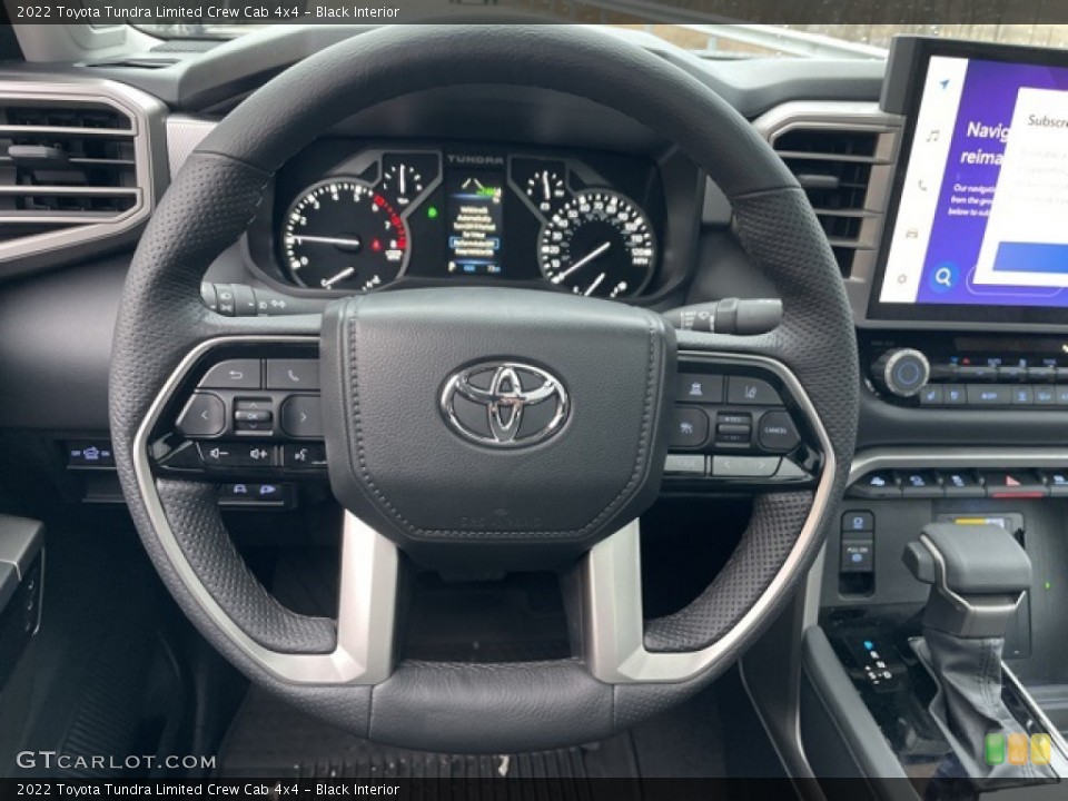 Black Interior Steering Wheel for the 2022 Toyota Tundra Limited Crew Cab 4x4 #143792098