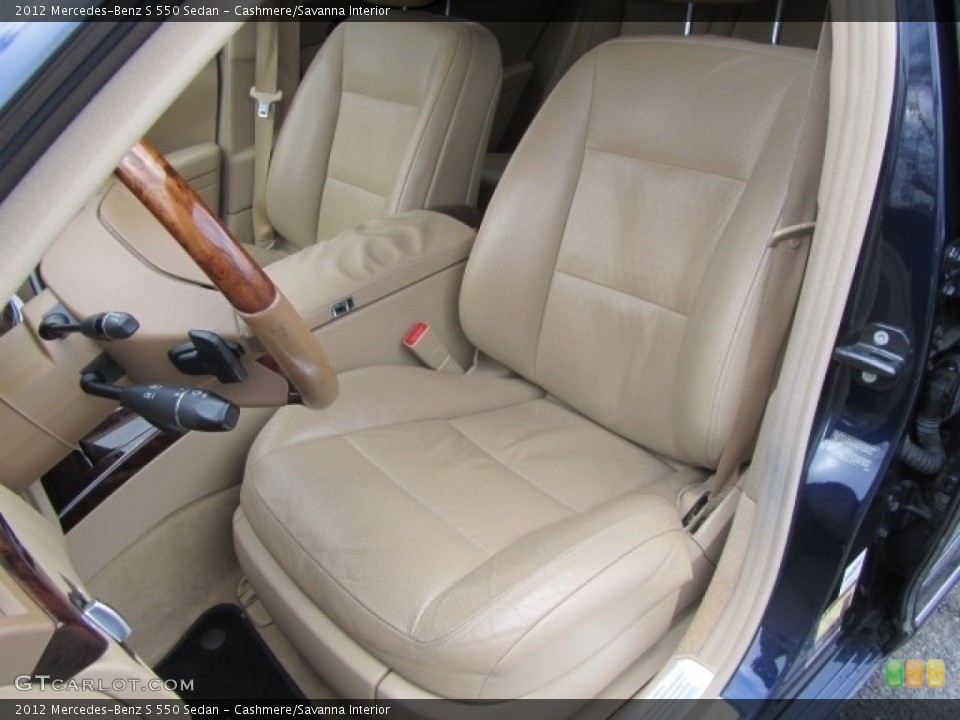 Cashmere/Savanna Interior Front Seat for the 2012 Mercedes-Benz S 550 Sedan #143792673