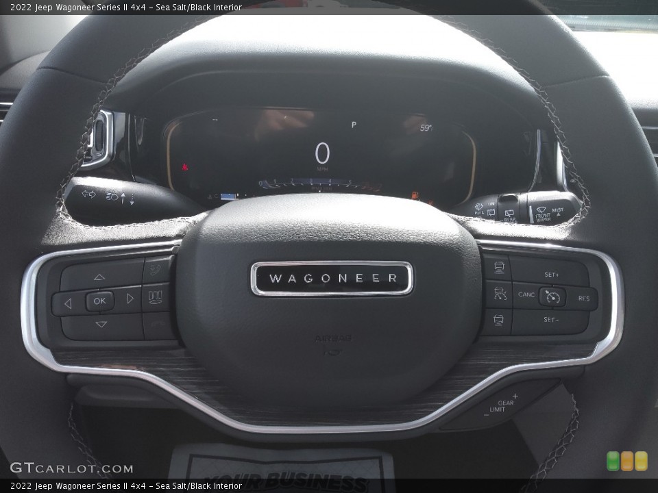 Sea Salt/Black Interior Steering Wheel for the 2022 Jeep Wagoneer Series II 4x4 #143792787