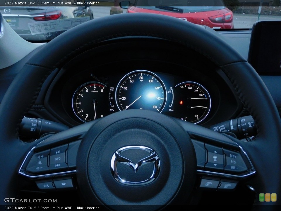 Black Interior Steering Wheel for the 2022 Mazda CX-5 S Premium Plus AWD #143793609