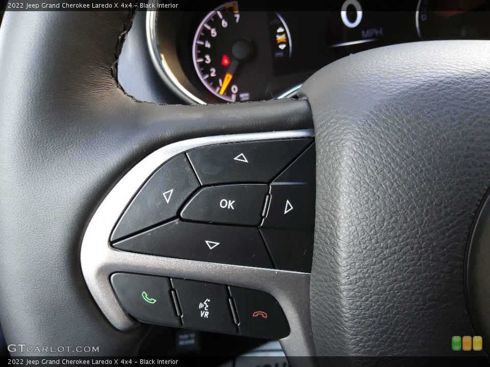 Black Interior Steering Wheel for the 2022 Jeep Grand Cherokee Laredo X 4x4 #143793786
