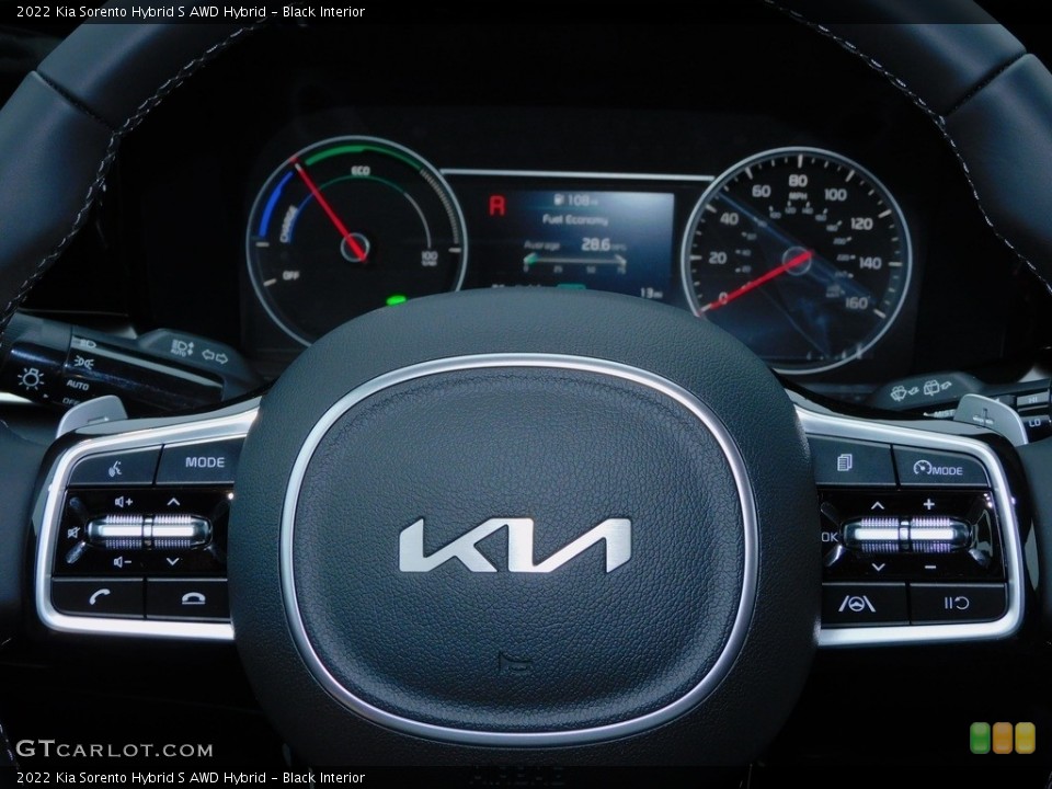 Black Interior Steering Wheel for the 2022 Kia Sorento Hybrid S AWD Hybrid #143793852