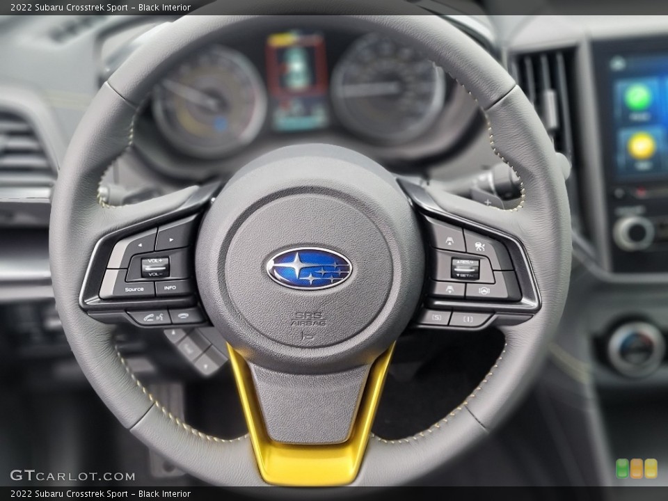 Black Interior Steering Wheel for the 2022 Subaru Crosstrek Sport #143796240