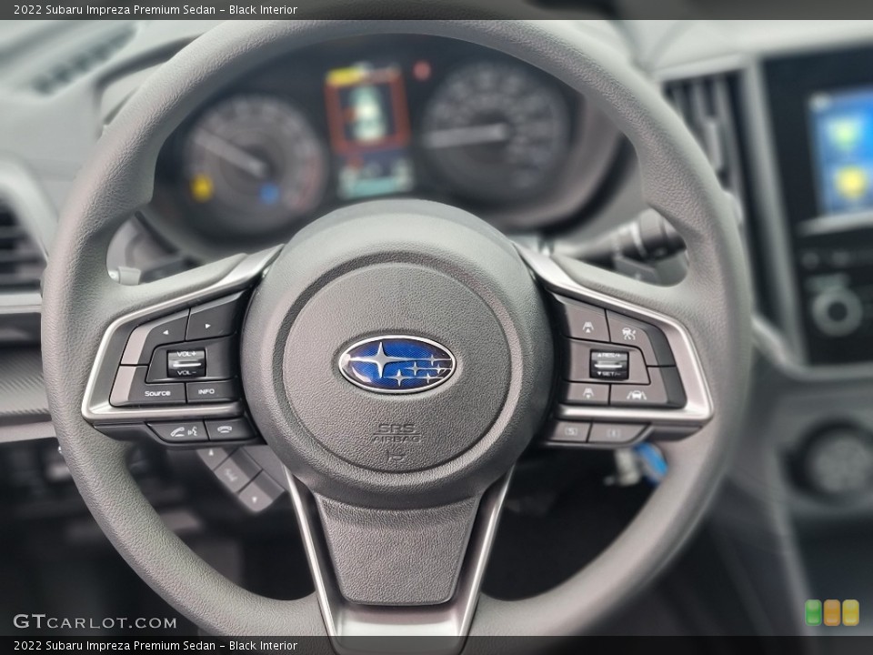 Black Interior Steering Wheel for the 2022 Subaru Impreza Premium Sedan #143797083