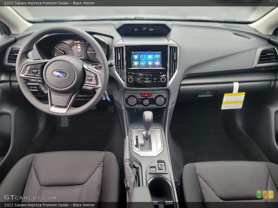 Black Interior Dashboard for the 2022 Subaru Impreza Premium Sedan #143797098